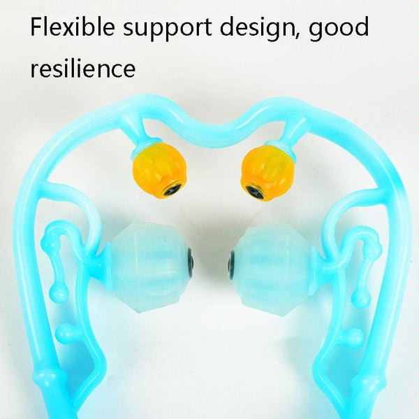 Multi Function Cervical Massager Shoulder & Neck Roller Magnetic Therapy Blue Massagers