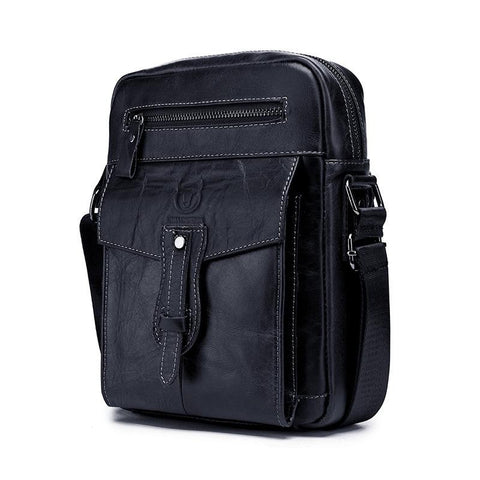 Cowhide Messenger Bag Large Capacity Briefcase Black Bags