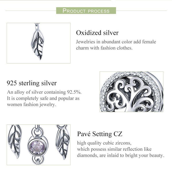 925 Sterling Silver Retro Hollow Dream Catcher Beaded Bracelet Charms & Pendants
