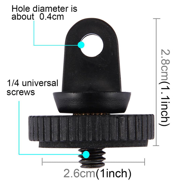 Universal 1 / 4 Tripod Mount For Gopro Hero 12 Mobile Phone Parts