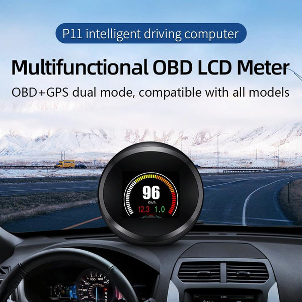 Car Hud Head Up Display Obd2 + Gps Mode Water Temp Speed Voltage Fuel Alarm Other Instruments & Gauges