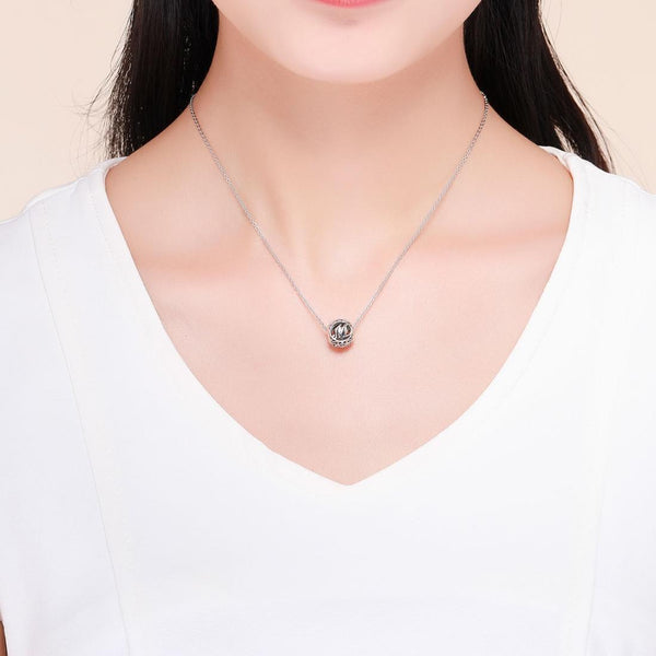 925 Sterling Silver 26 English Letter Beads For Diy Bracelets & Necklaces Style M Charms & Pendants