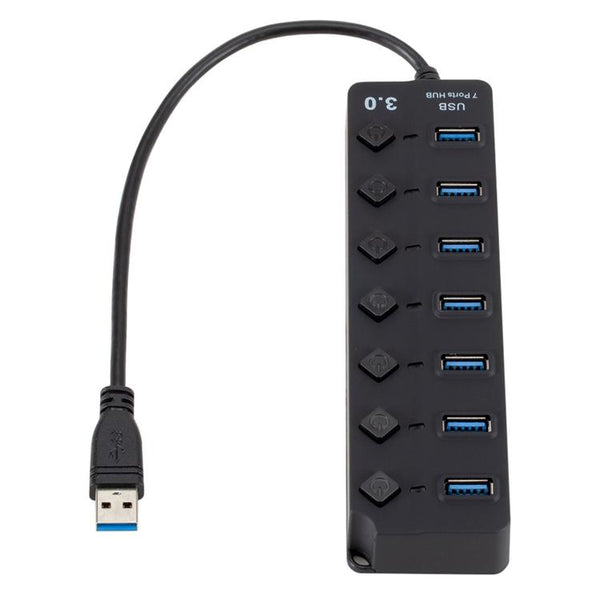 7 Port Usb 3.0 Hub With Switch For Pc / Laptop Usb Cables Hubs & Adapters