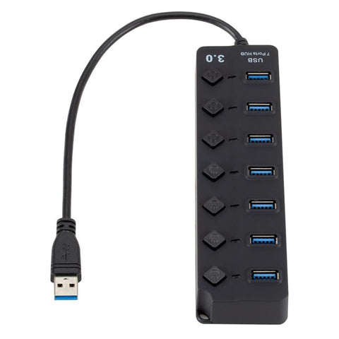 7 Port Usb 3.0 Hub With Switch For Pc / Laptop Usb Cables Hubs & Adapters