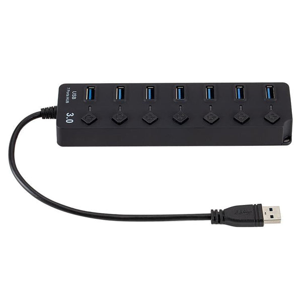 7 Port Usb 3.0 Hub With Switch For Pc / Laptop Usb Cables Hubs & Adapters