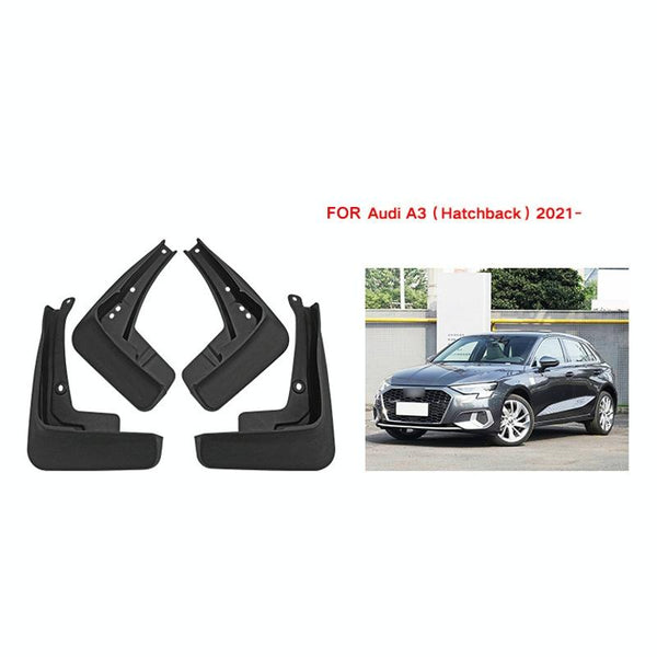 For Audi A3 Hatchback 2021 4Pcs / Set Car Auto Soft Plastic Splash Flaps Fender Guard Fenders & Mud Guards
