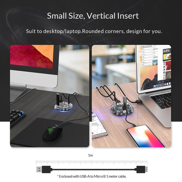 7 Port Transparent Usb3.0 Hub Usb Cables Hubs & Adapters