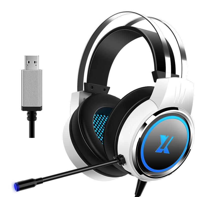 X8 7.1 Sound Gaming Headset With Mic Stars White Headsets