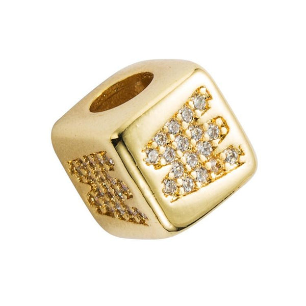 Brass Micro Inlaid Couple Red String Pull Diy Bracelet English Letter Beads Style W Charms & Pendants