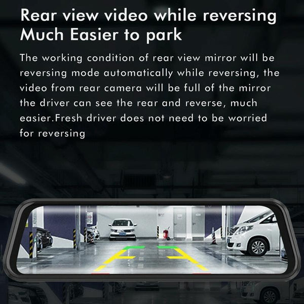 Large 9.66 Dual Record Driving Recorder With 2K Touch Screen And Parking Video Reversing Image Other Car Video