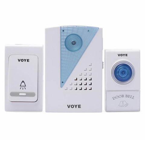 2 Remote Control Wireless Doorbell White Smart Doorbells