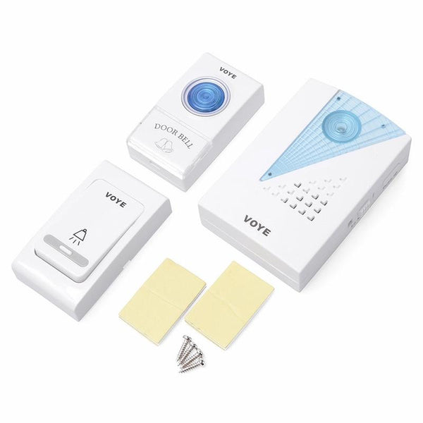 2 Remote Control Wireless Doorbell White Smart Doorbells