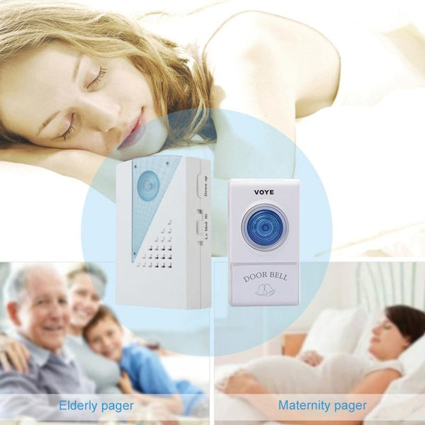 2 Remote Control Wireless Doorbell White Smart Doorbells