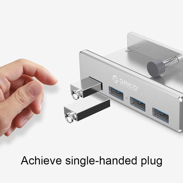 Aluminum 4 Port Usb 3.0 Clip Hub With 1M Cable Pc1123 Usb Cables Hubs & Adapters