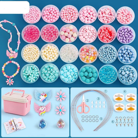 Diy Beaded Jewelry Set For Kids 24 Cups Of Ice Pink Dreams Craft Beads