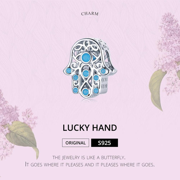 925 Sterling Silver Lucky Hand Beads For Diy Bracelets & Necklaces Charms & Pendants