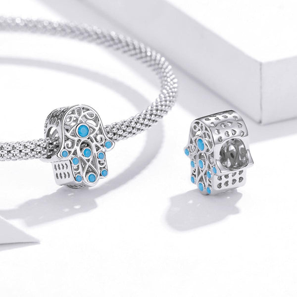 925 Sterling Silver Lucky Hand Beads For Diy Bracelets & Necklaces Charms & Pendants