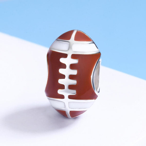 925 Sterling Silver Diy Rugby Ball Charms Charms & Pendants
