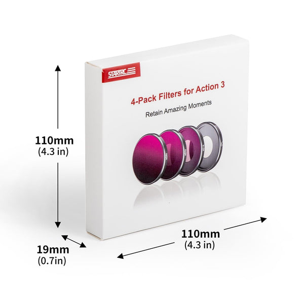 4 In Lens Filter For Dji Action 3 Nd16 Nd32 Nd64 Cpl Camera Drone Accessories