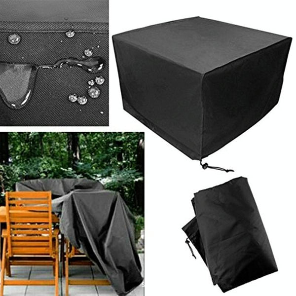 Outdoor Furniture Set Cover Waterproof Anti Uv Dust Proof 210D Oxford Cloth 242X162x100cm Black Outdoor Furniture Covers