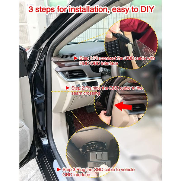 4 Inch Obd2+Gps Head Up Display Car Speed Revolving Water Temp Battery Voltage Running & Distance Other Instruments & Gauges
