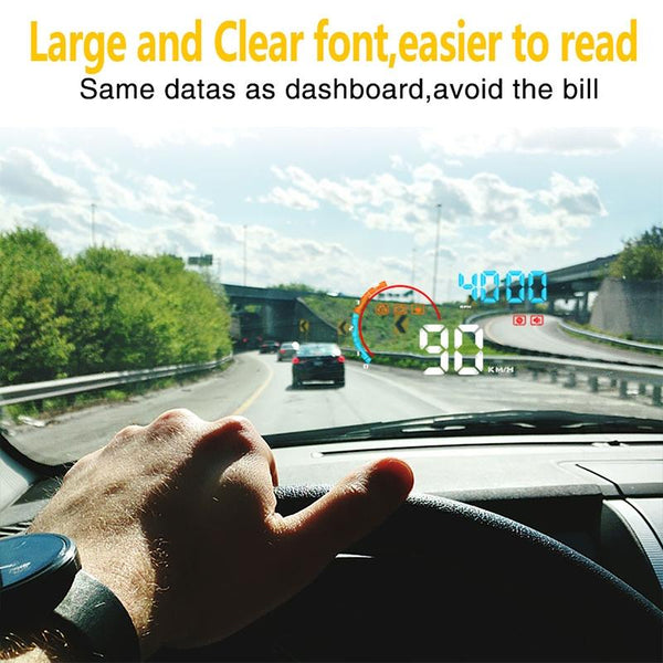 4 Inch Obd2+Gps Head Up Display Car Speed Revolving Water Temp Battery Voltage Running & Distance Other Instruments & Gauges
