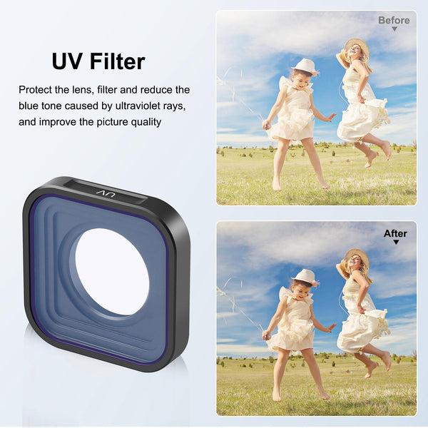 Gopro Action Camera Lens Filter Compatible With Hero12 / 11 10 9 Filters