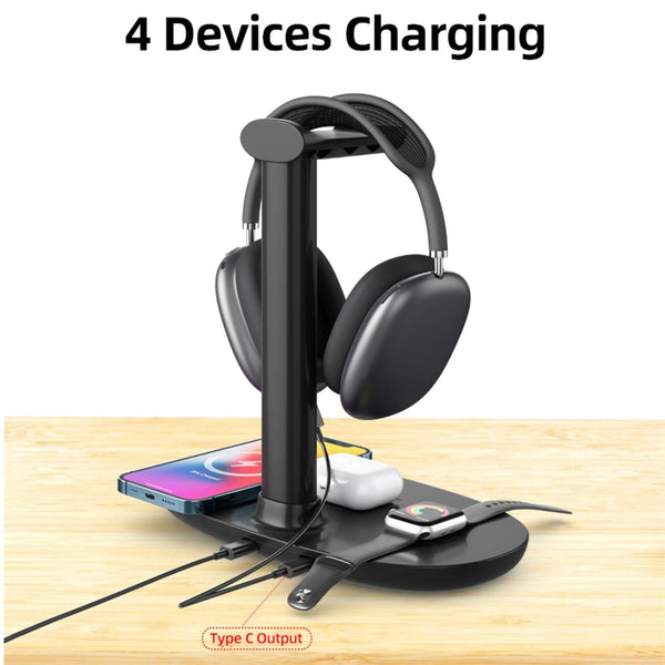 4 In 1 Wireless Charger For Phone Watch Airpods Chargers & Cradles