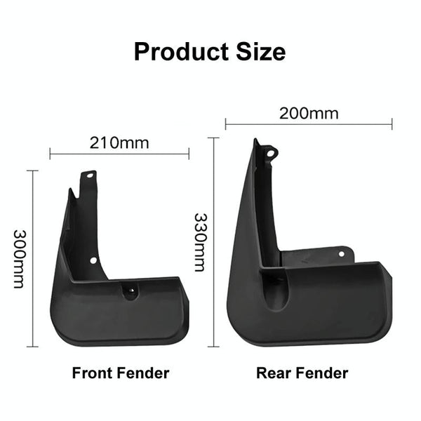 For Toyota Izoa C Hr 2017 2023 4Pcs / Set Car Auto Soft Plastic Splash Flaps Fender Guard Fenders & Mud Guards