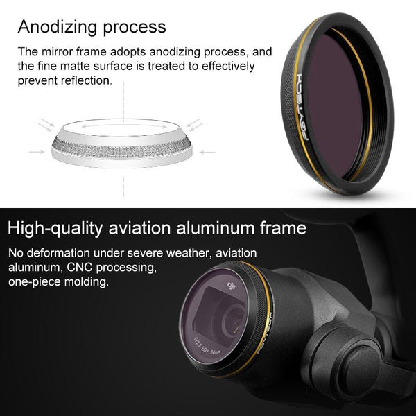 Parallel Gold Edge Lens Filter For Dji Inspire 2 / X4s Gimbal Camera Drone Filters