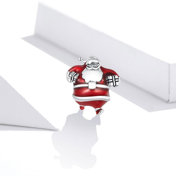 925 Sterling Silver Santa Bead For Diy Bracelet / Necklace Charms & Pendants