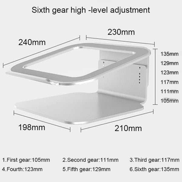 Aluminum Laptop Stand 360 Rotation Ergonomic 10 17 Inch For Macbook Air Pro Other Laptop & Desktop Accs