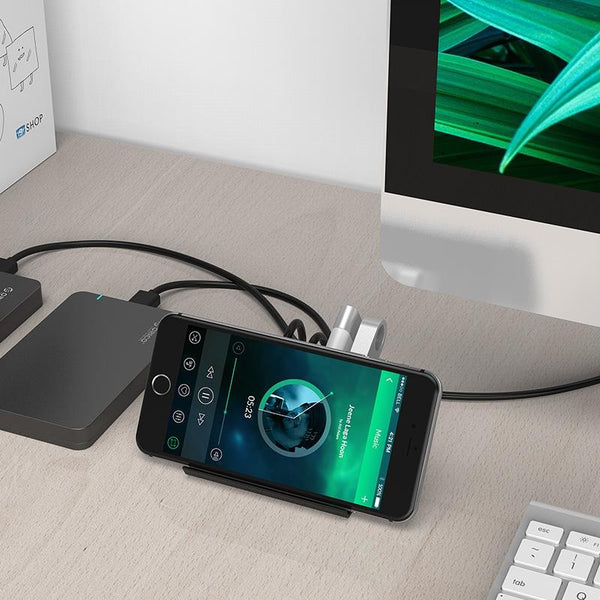 Desktop Usb 3.0 Hub With Phone / Tablet Holder & Led Indicator Usb Cables Hubs & Adapters