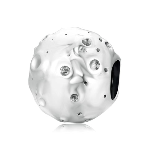 925 Sterling Silver Moon Beads For Diy Bracelets & Necklaces Charms & Pendants