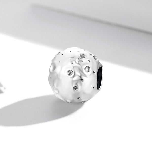 925 Sterling Silver Moon Beads For Diy Bracelets & Necklaces Charms & Pendants