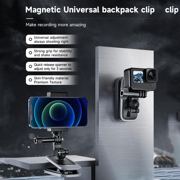 360 Degree Mag Netic Backpack Clip Mount For Action Camera Camera Drone Accessories