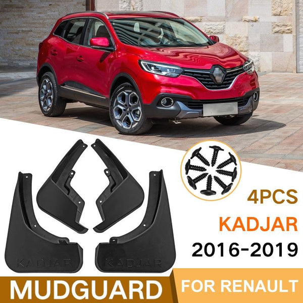 For Renault Kadjar 2016 2019 4Pcs / Set Car Auto Soft Plastic Splash Flaps Fender Guard Fenders & Mud Guards