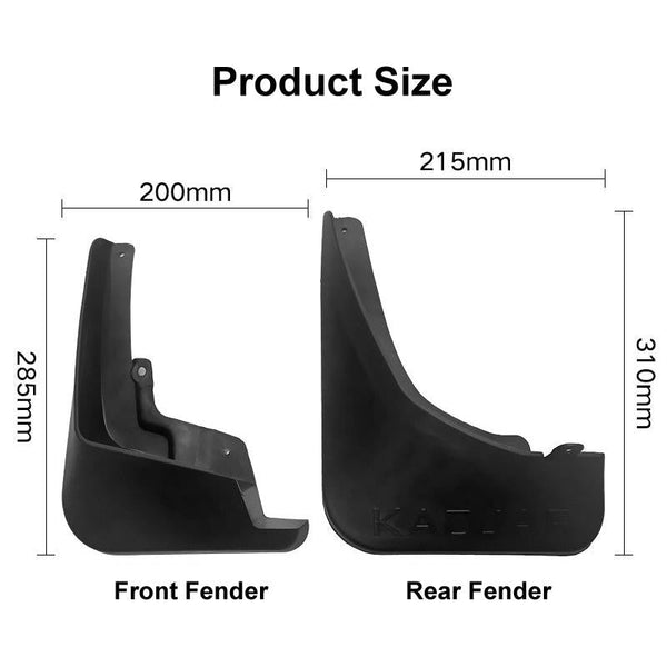 For Renault Kadjar 2016 2019 4Pcs / Set Car Auto Soft Plastic Splash Flaps Fender Guard Fenders & Mud Guards