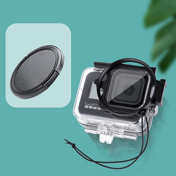 Parallel Deals Waterproof Case With Lens Cap For Gopro Hero8 58Mm Filter Adapter Camera Cases Bags & Covers