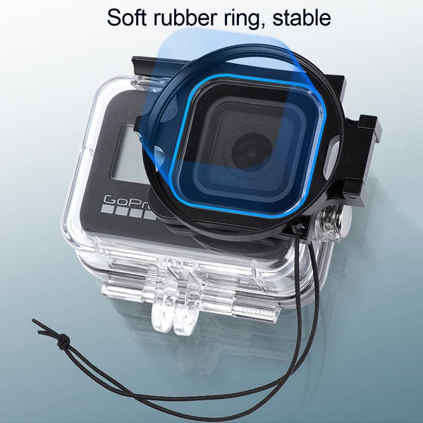 Parallel Deals Waterproof Case With Lens Cap For Gopro Hero8 58Mm Filter Adapter Camera Cases Bags & Covers