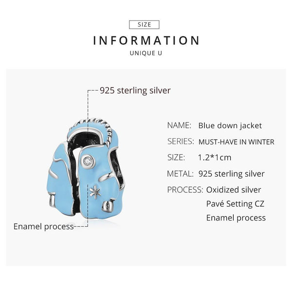 925 Sterling Silver Sky Blue Bead Bracelet / Necklace Set Charms & Pendants