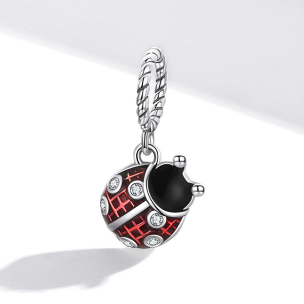 925 Sterling Silver Ladybug Pendant For Bracelets & Necklaces Necklaces & Pendants