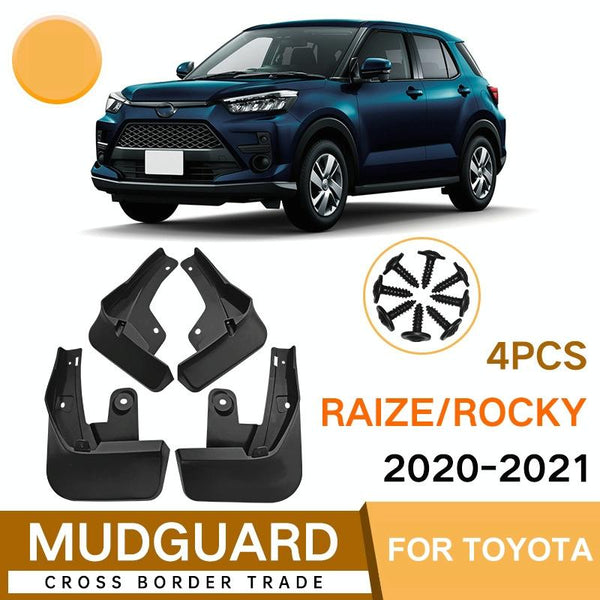 For Toyota Raize / Daihatsu Rocky 2020 2021 4Pcs Set Car Auto Soft Plastic Splash Flaps Fender Guard Fenders & Mud Guards