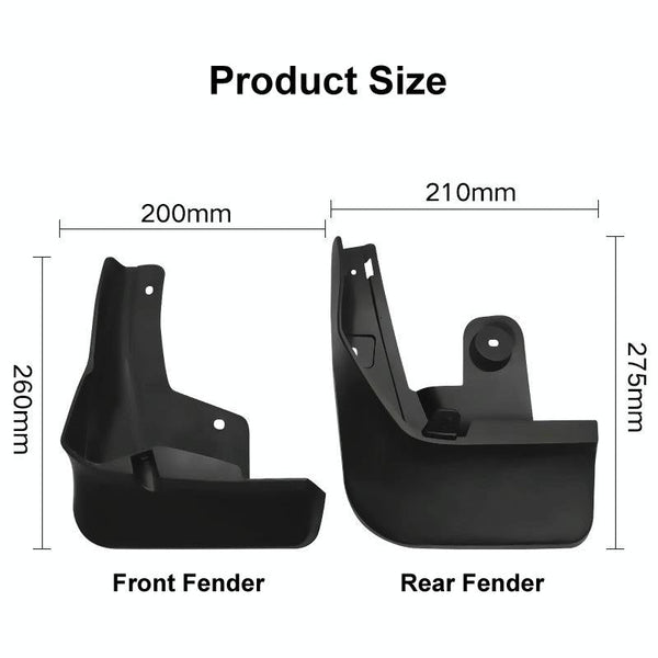For Toyota Raize / Daihatsu Rocky 2020 2021 4Pcs Set Car Auto Soft Plastic Splash Flaps Fender Guard Fenders & Mud Guards
