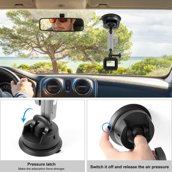 Suction Cup Arm Mount With Adapter And Screw For Audio Video Equipment Other Camera & Photo Accs