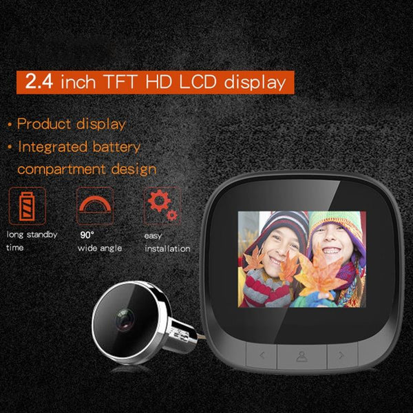 2.4 Screen Digital Peephole Viewer With 0.3Mp Camera And Door Bell Smart Doorbells
