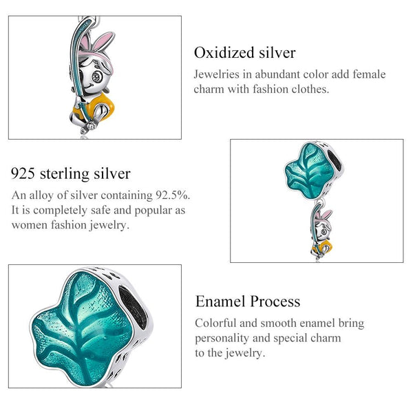 925 Sterling Silver Chilean Big Leaf Pendant Charms & Pendants