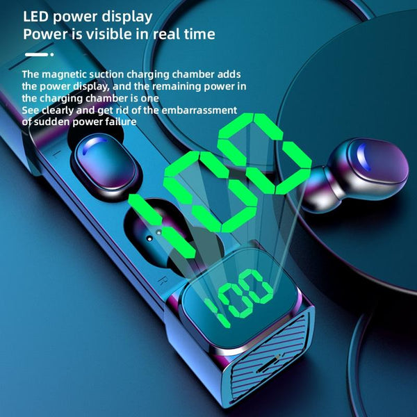 Intelligent Bluetooth Earphones With Digital Display Colourful Earbuds