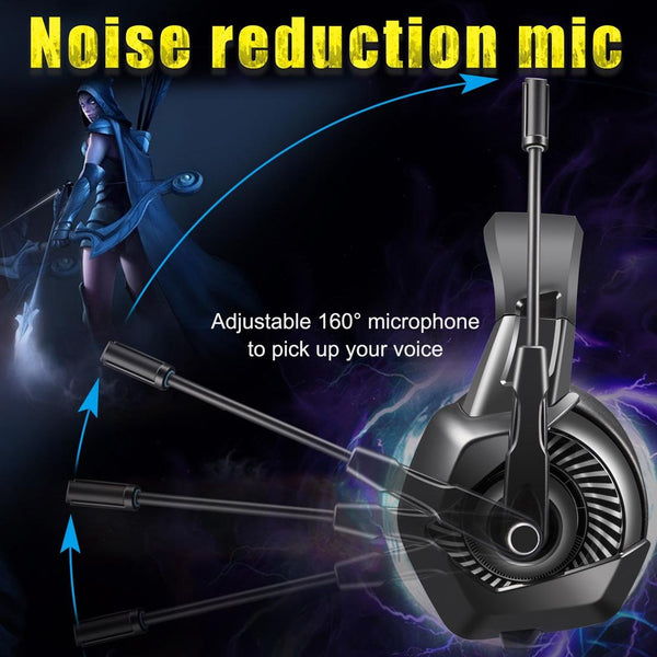 Surround Gaming Headset With Mic & Rgb Lights Headsets