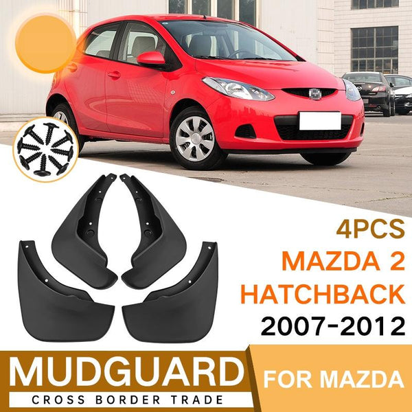 For Mazda 2 Hatchback 2007 2012 4Pcs / Set Car Auto Soft Plastic Splash Flaps Fender Guard Fenders & Mud Guards